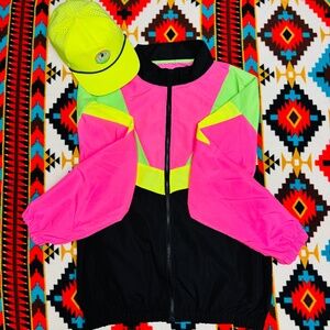 Neon 90’s Vibe light weight jacket LARGE